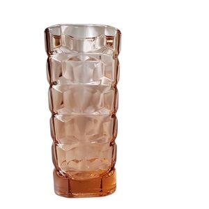 Multi-Faceted Handblown Glass, Art- Deco Vase